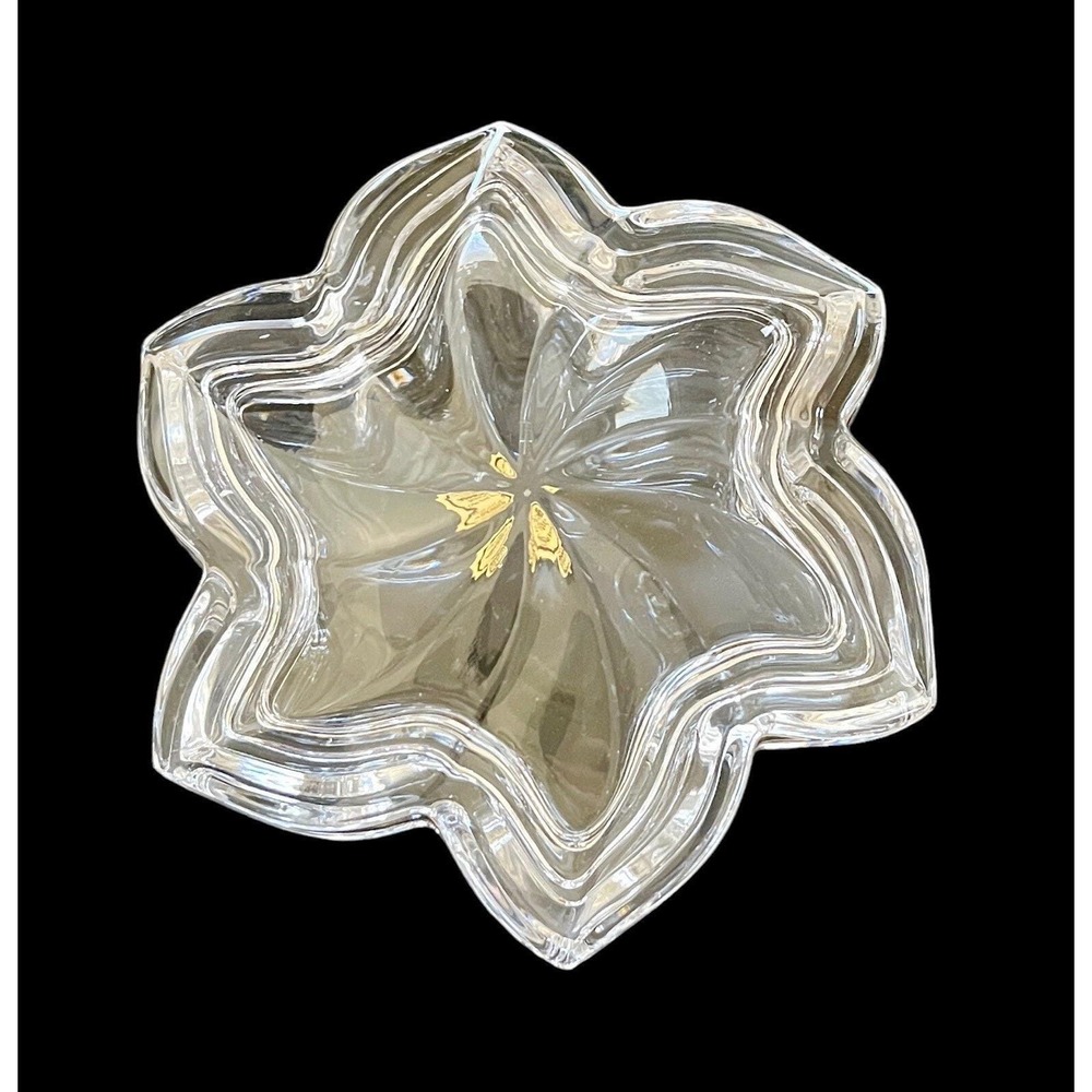 Vintage Full Lead Crystal Star Shaped Trinket‎ Dish w/ Lid Bavaria W. Germany - Picture 2 of 11